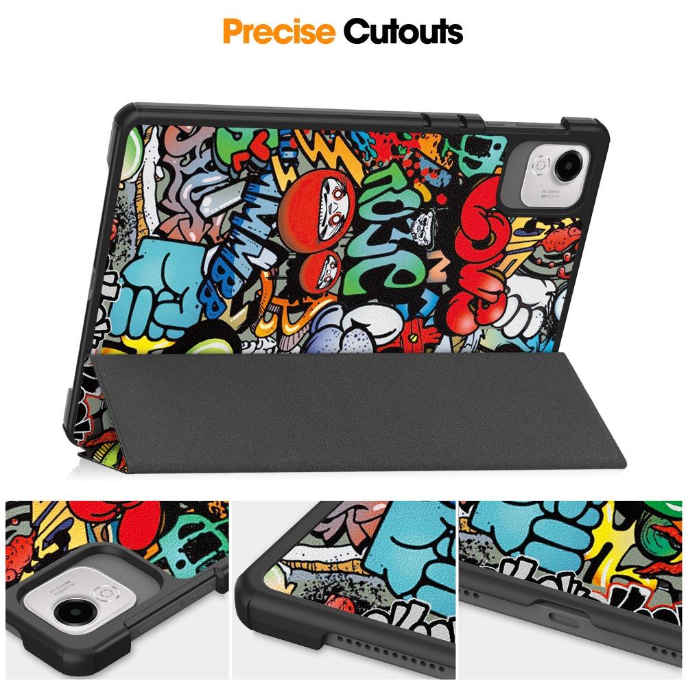 Huawei Honor Pad X9a Case 11.5-inch, PU Leather Trifold Stand Cover, Graffiti