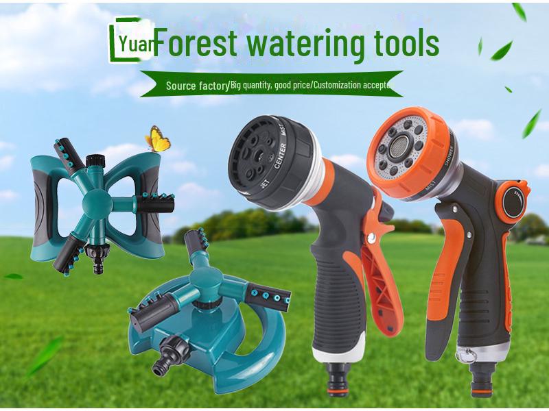 Multi-Purpose High-Pressure Water Gun: 8-Function Pure Copper Nozzle for Car Wash & Garden Watering.