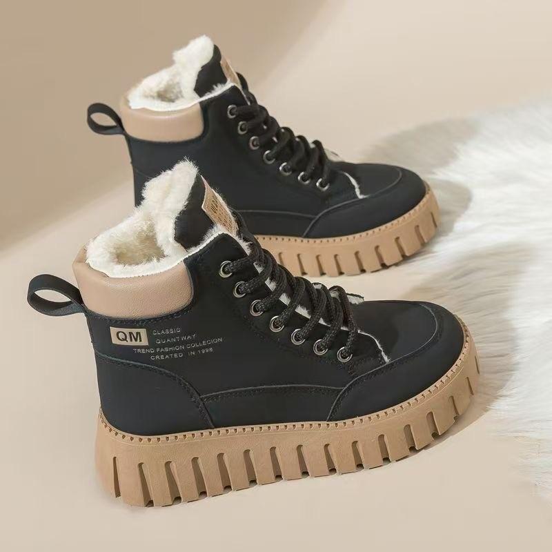

New Winter Snow Boots for Women Casual High-top Shoes Warm Lace-up Platform Womens Sneakers Ankle Boots Apatillas 3299 40