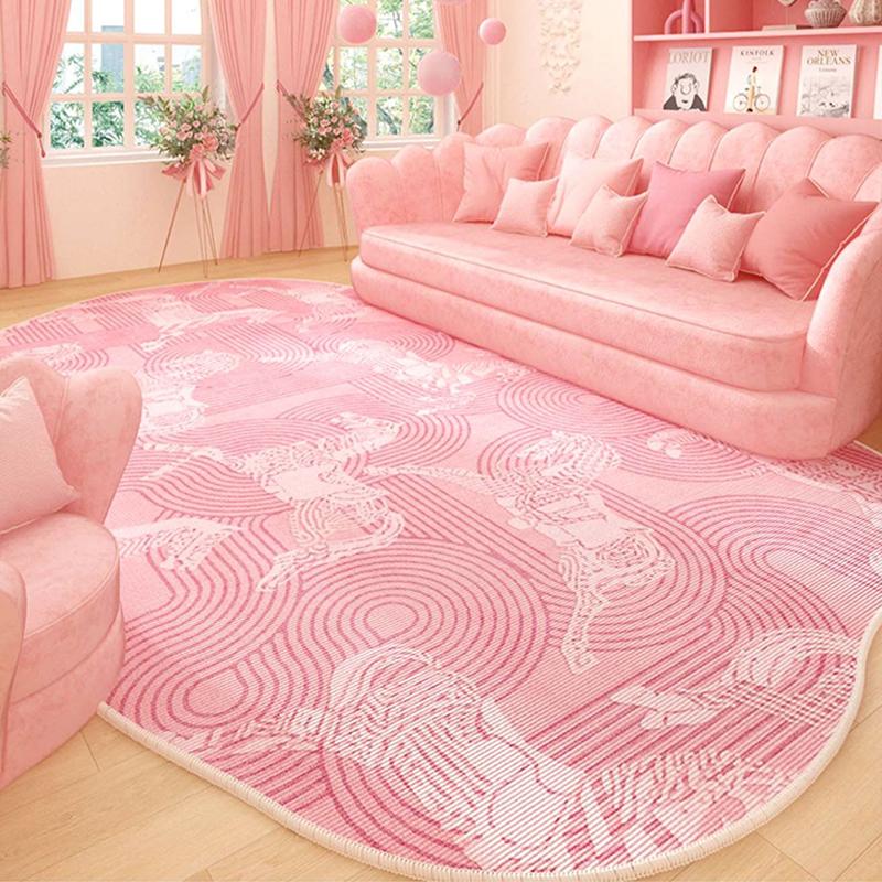 Living Room Carpet Large Size Pink Irregular Rug Bedside Floor Mat Zebra Animal Pattern Home Decoration Rugs Alfombra De Salón