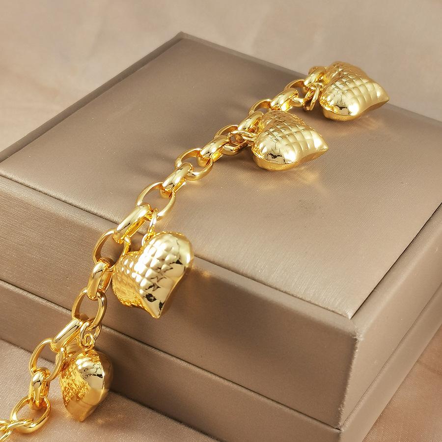 Light Luxury Two-color Malaysian Peach Heart Bracelet