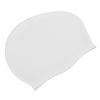 Swim Bathing Cap Silicone Waterproof Swimming Head Cover Professional with Ear Protection for Adult Long HairWhite