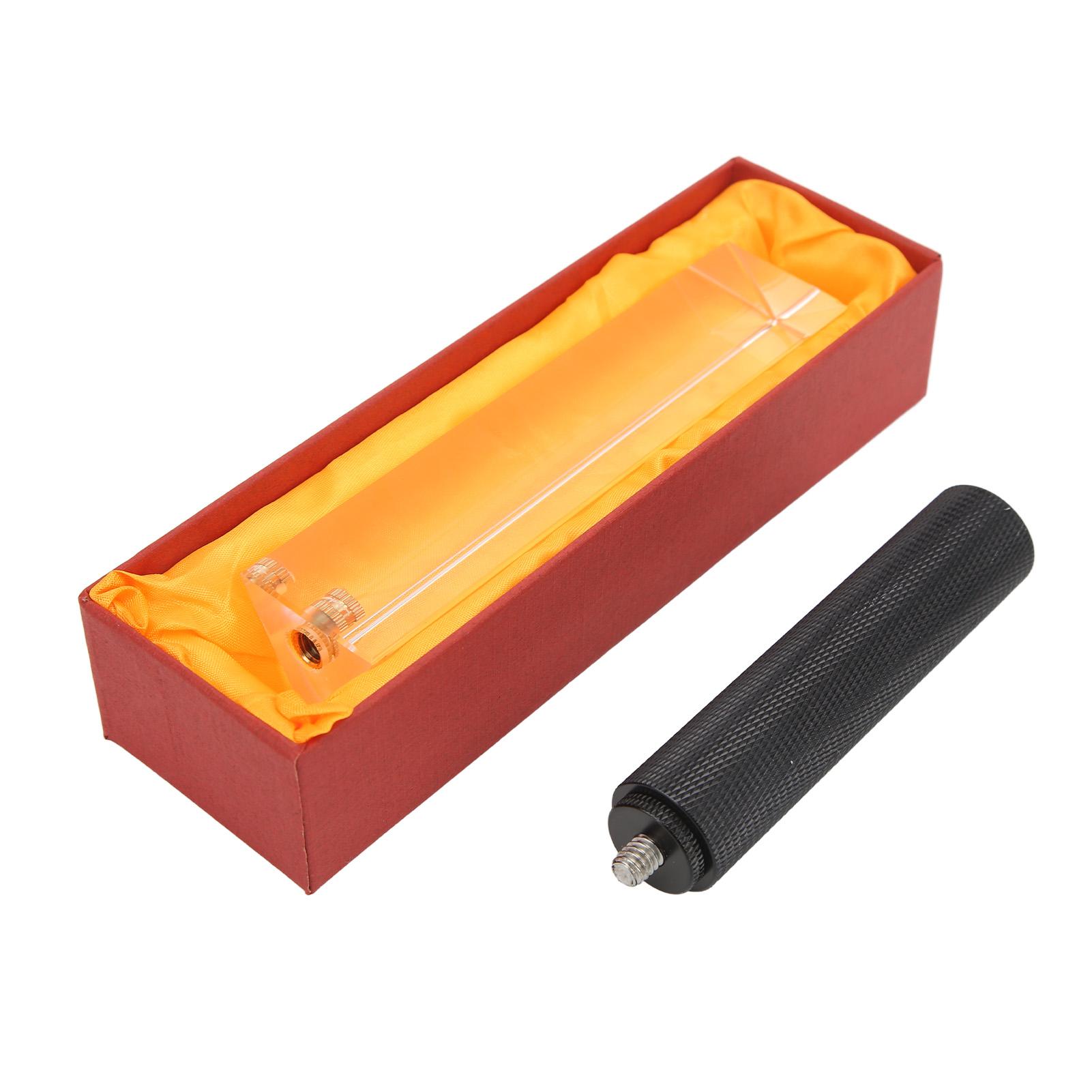 

14 Inch Optical Glass Triangular Prism Colorful Transparent Physics Teaching Prism for Artistic