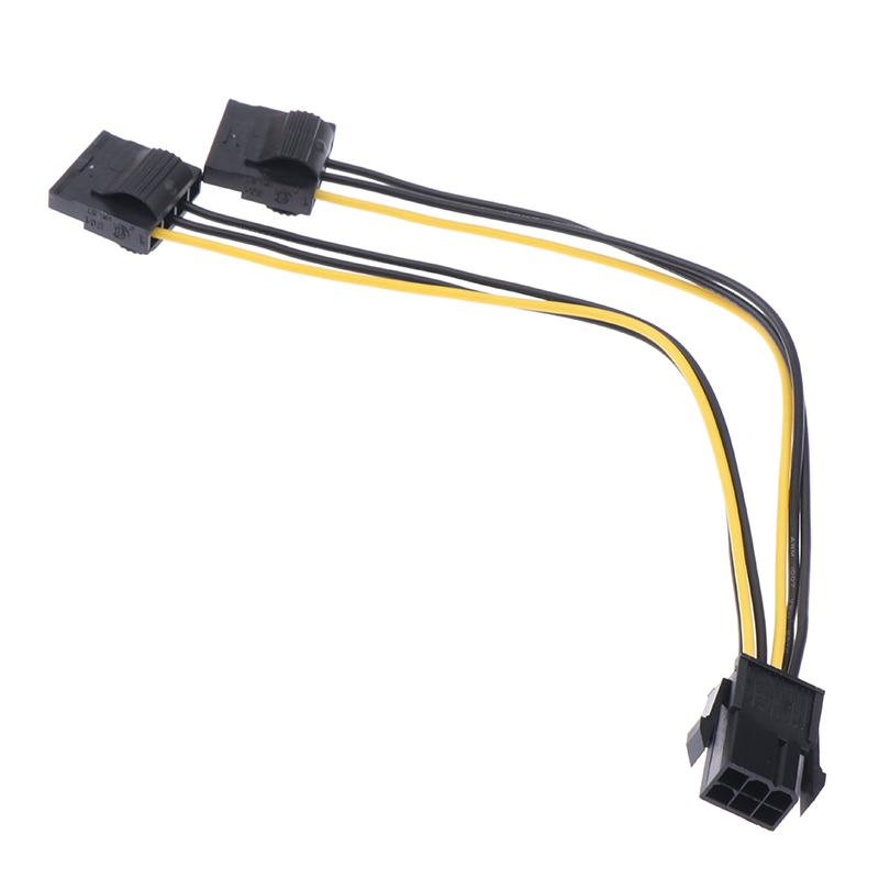6Pin zu Dual 4Pin Ide Video Karte Power Kabel Adapter Grafikkarte Power Kabel Stecker