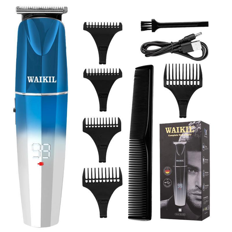 USB Rechargeable LCD Display Hair Clipper: Professional Electric Hair Trimmer Razor.