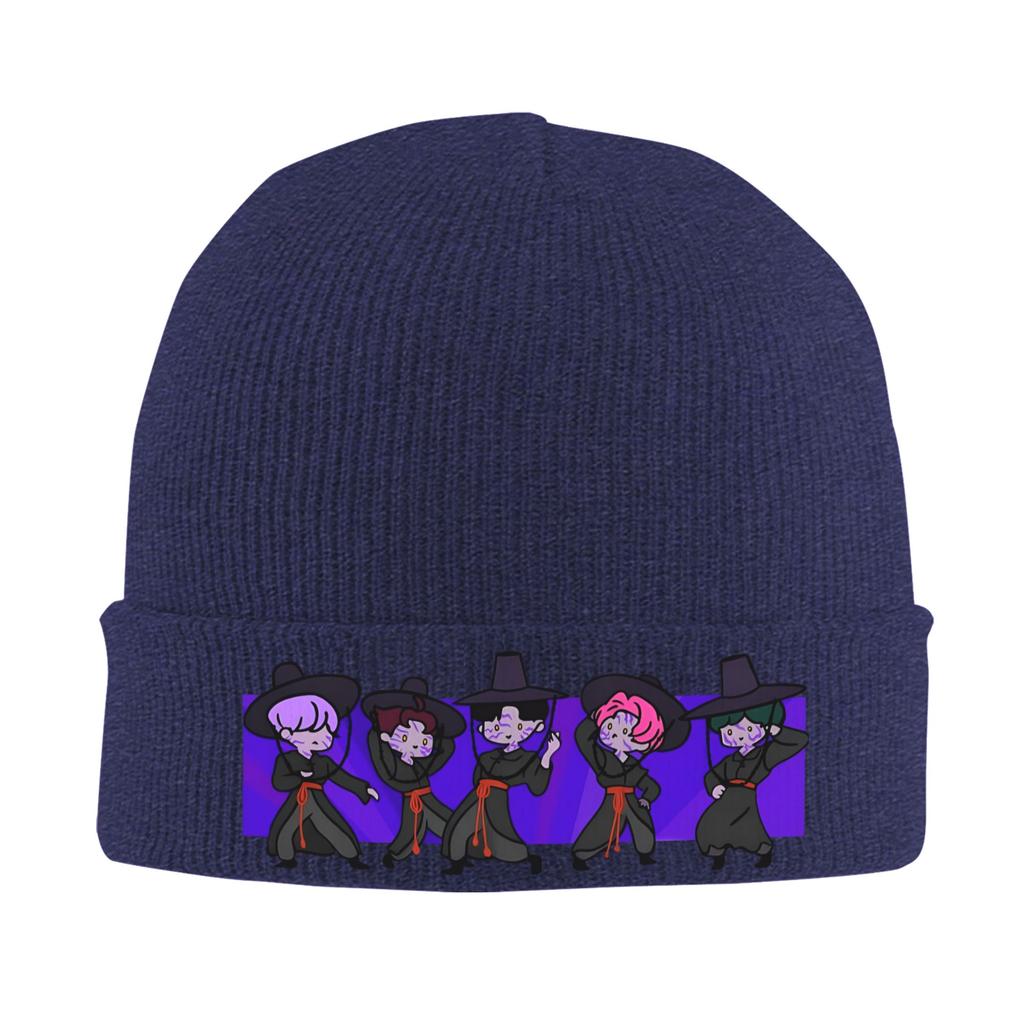 Cute demons idol boys in dark Beanie Hats  Knitting Hat Men Women Unisex Fashion Warm Soft Caps Winter Sport Bonnet Hats