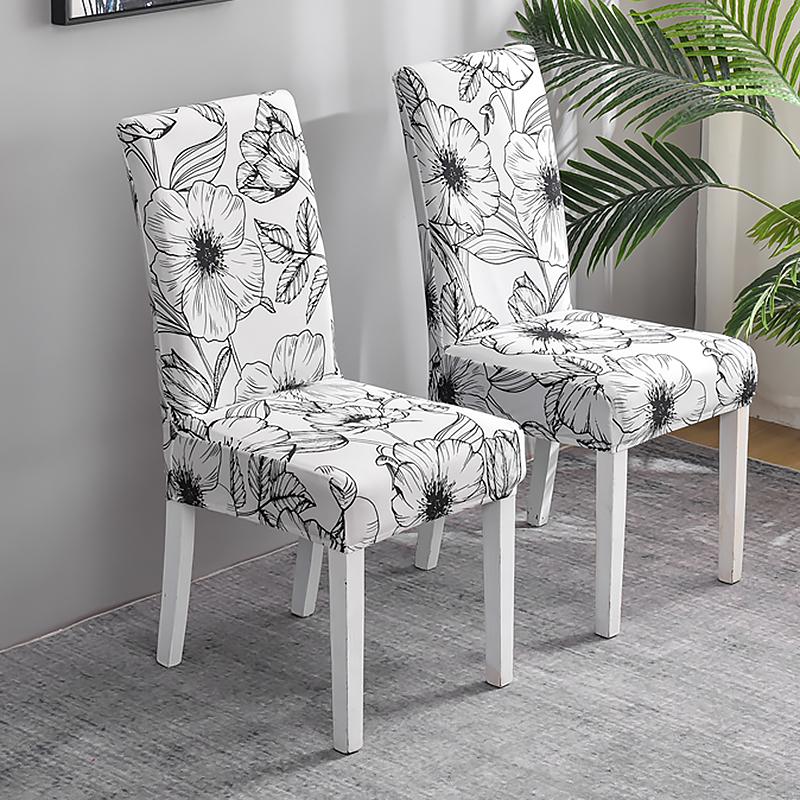 Chair Covers Set Of 1/2/4/6 Pcs, Parson Chair Slipcovers For Dining Room, Removable Kitchen Chair Cover For El And Ceremony