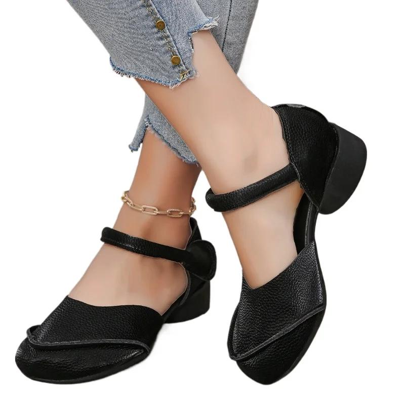 2025 Hot Sale Ladies Shoes Shallow Women's High Heels Round Toe Daily Best Seller New Plus Size Comfortable Heels Women