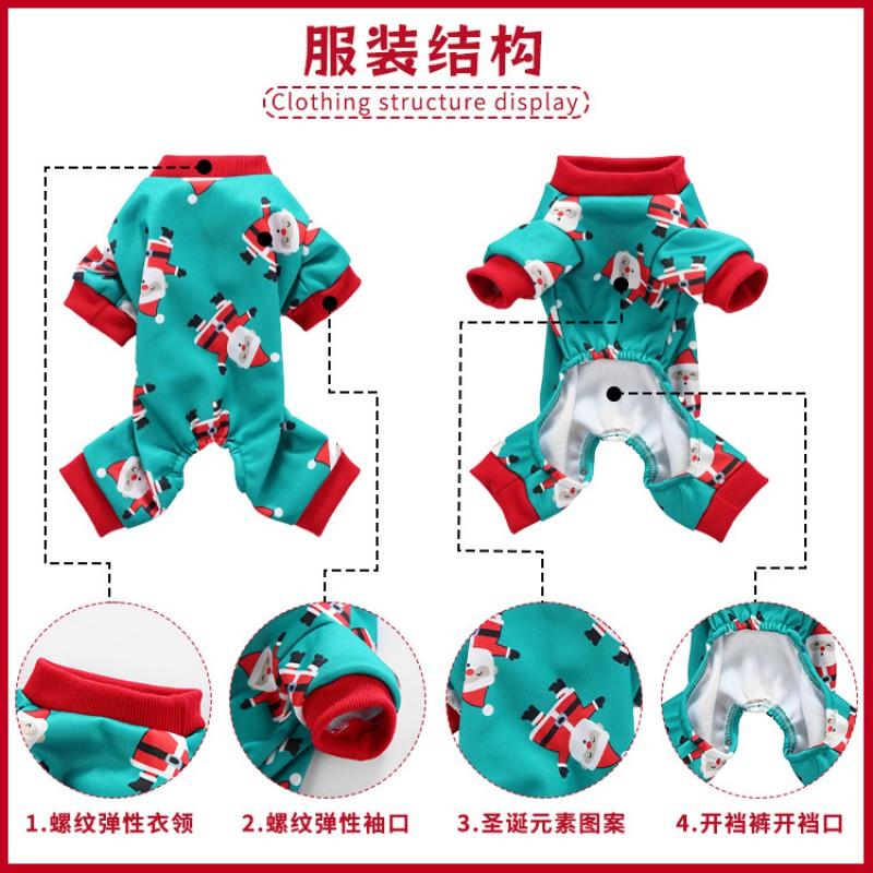 Christmas Pet Dog Outfit Four-Legged Costume Reindeer Santa Snowman Design Seasonal Holiday Apparel Small Medium Large Dogs