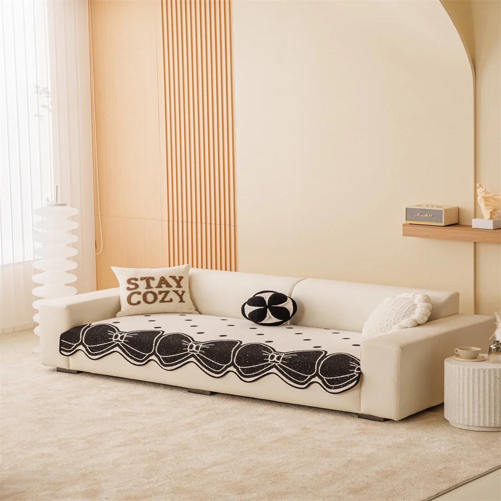 

Simple Wind Thickened Sofa Cushion New Autumn and Winter One-piece Cushion Cover 90x70cm