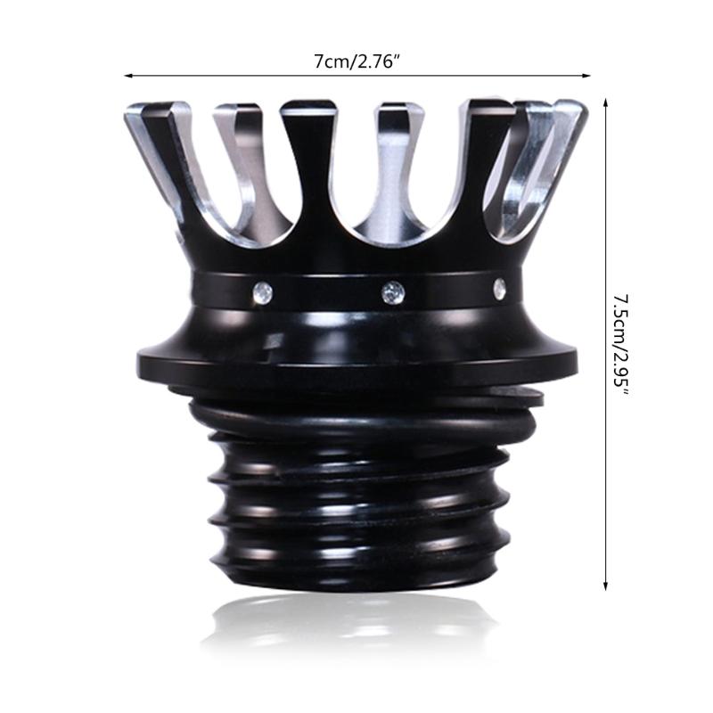 Aluminium Motorrad Öl Kraftstofftank Tankdeckel Abdeckung Schlüssellose Abdeckung für 883 XL1200 48 72 Kronenförmige Kraftstofftankabdeckung