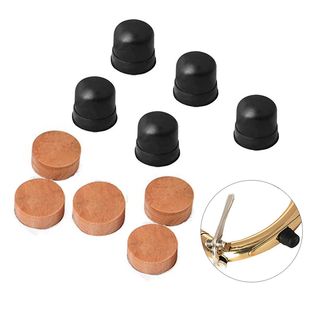 Trombone Water Key Spit Value Cork Pad Performances Accessory Cork Pad Repairing Cork Pad Slide Rubber End Bumper Set