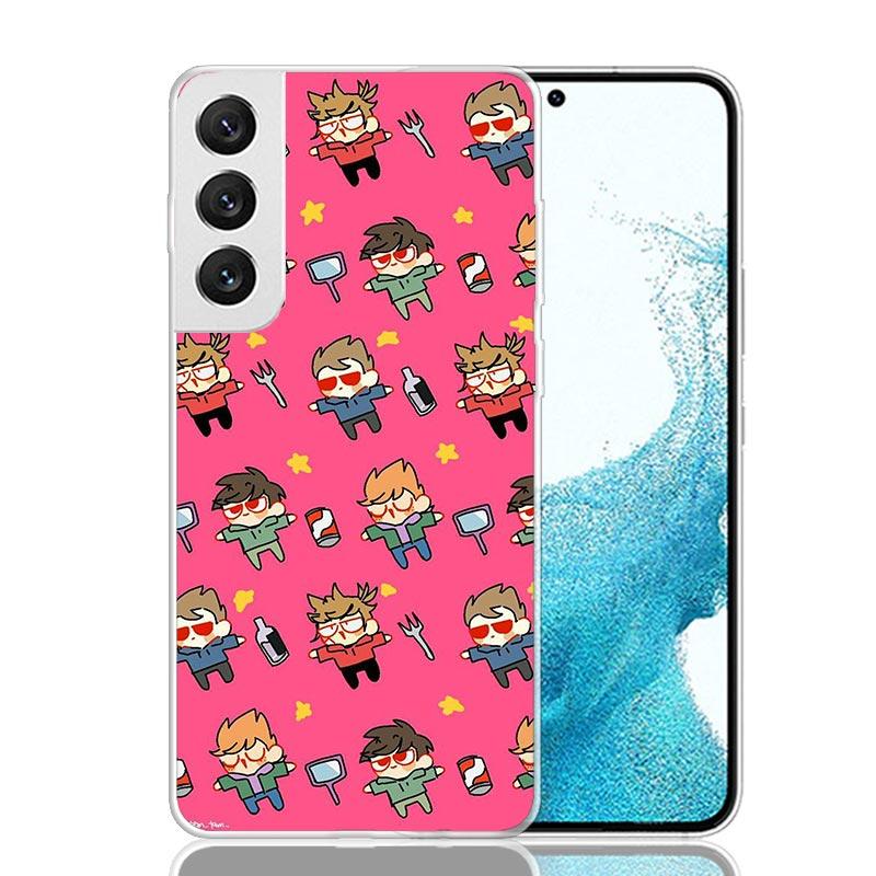 Anime Cartoon Eddsworld Phone Case For Samsung Galaxy S26 Ultra S23 S24 S25 Edge S20 FE S21 S22 Plus Soft Print Shell Cover Fund
