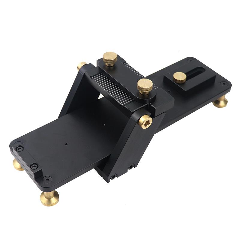 Aluminum Alloy Fixed-Angle Sharpener with Non-Slip Base for Chisels - Achieve Mirror Finish with Ultra-Fine Whetstone.