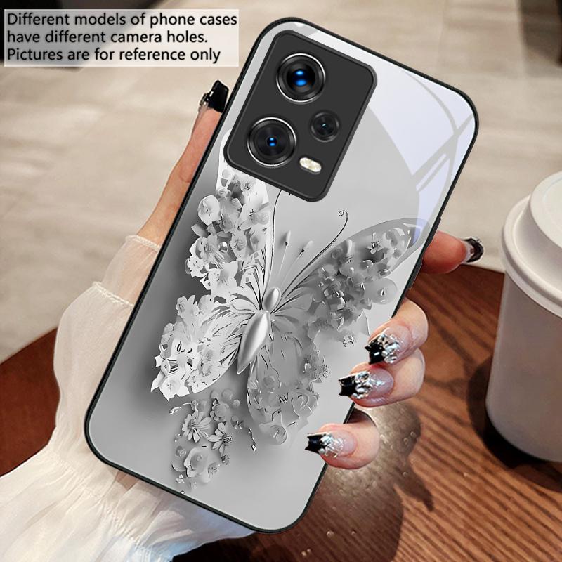 Green Flower Butterfly For Xiaomi Poco M4 X7 F7 Ultra x7pro F7 F6 X6 Pro F5 F4 X5 X3 F3 X2 F4 GT M3 X4 GT Tempered Phone Case