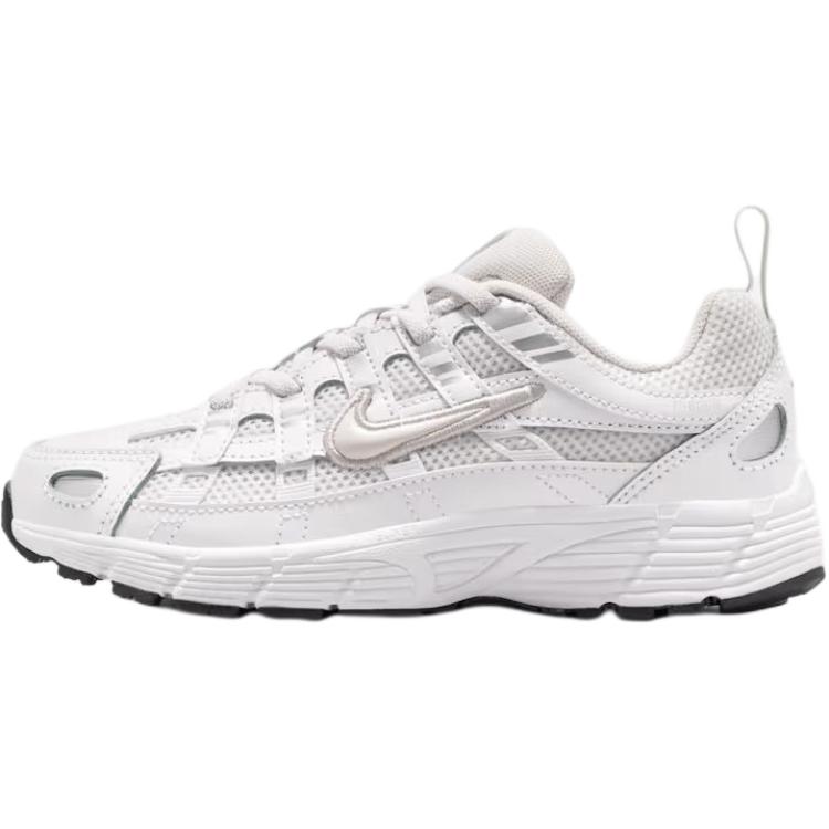 Nike P-6000 Little Kids  Platinum Tint White Metallic Silver IO4647-017 29.5