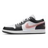 Jordan Air Jordan 1 Black Hole Product Abrasion Resistant Slip Resistant Low top Vintage Basketball Shoes Unisex Gray 553558-165(Team529-)