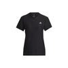 Adidas T Shirts Women's Black Crew Neck Moderate Straight Fit HC6332