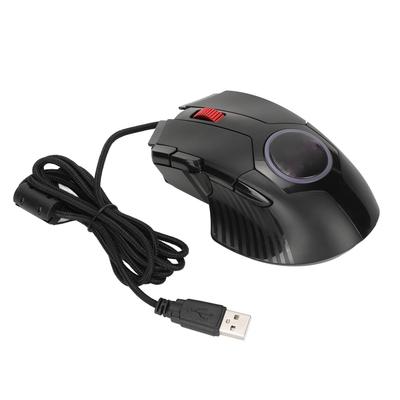 Gaming Mouse Wired 8 Keys RGB Marquee 6 Regulable DPI Curved Ergonomic Shortcut Multi Function Key Computer Mouse Black