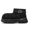 Warm Snow Boots Comfortable Men Leisure Thick Fur Platform Men's Short Boots Sneakers Winter Anti Slip Fashion Man Big Toe Boot