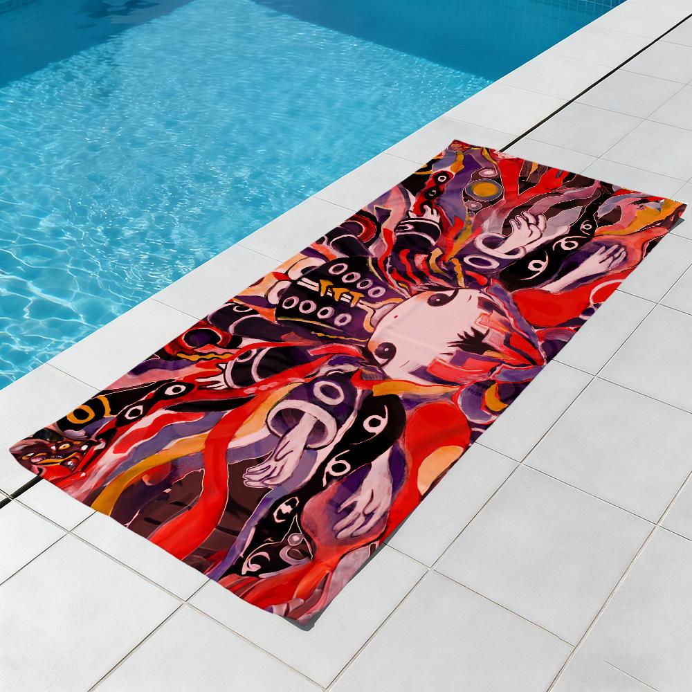 Singer K-kikuo Color Towel Beach Quick Dry Soft Pool Towels Gift for Travel Gym Shower Camping sports