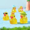 16pcs Mini Size Glow-in-the-Dark Ducks Yellow Ducklings Ornaments Luminous Ducklings  Party Favors