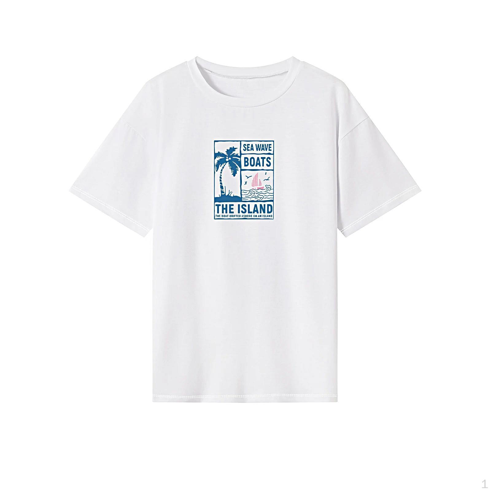 

T Shirt for Women Summer Fashion Outfits Crewneck Tee Street Office Walking