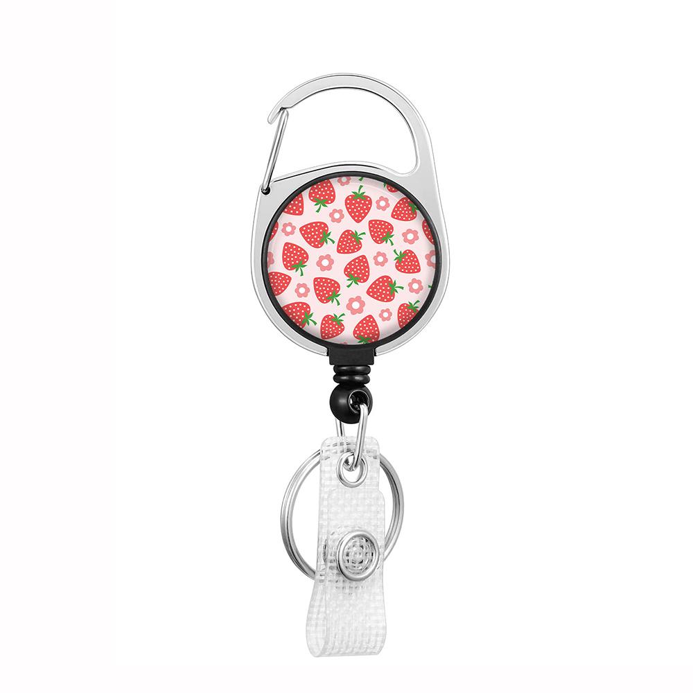 Plant Flowers Clip Lanyards ID Badge Holder Porta Credencial Lanyards Keychain Badge Reel Nurse Retractable Wholesale