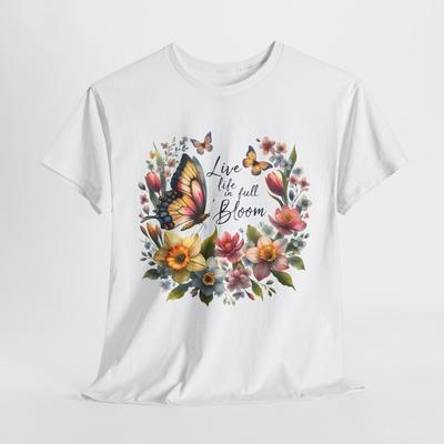Kirschblüten T-Shirt | Frühling Floral Natur Inspiriertes T-Shirt | Schmetterlings-Shirt