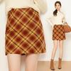 Autumn/Winter 2025 Plaid Wool A-Line Pencil Skirt - Warm, Stylish, and Comfortable with Slit