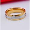 Golden Diamond Studded Mens and Womens Rings Titanium Steel Couples Rings