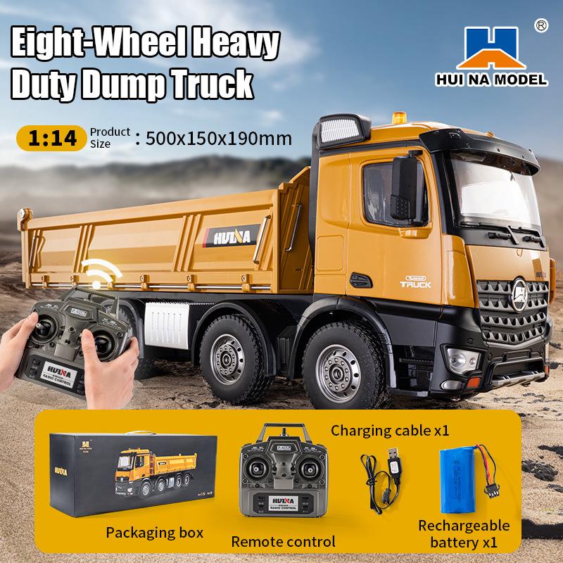 Huina 536 NEW Model R/C Dump Truck Loading Car Remote Controlled Car Construction Engineering Truck 1/14 Scale Rc Vehicle Toys