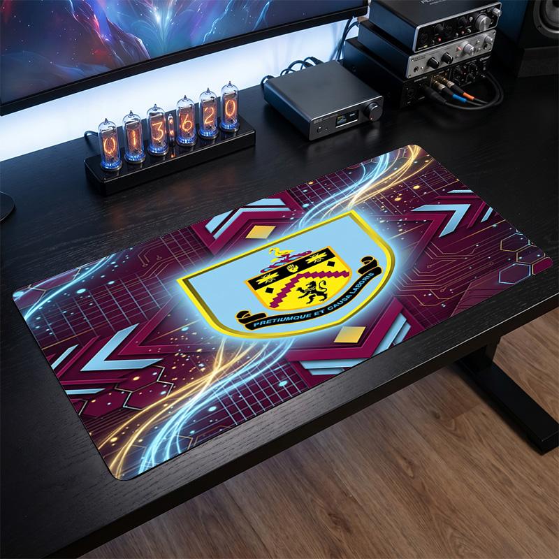 Burnley Football Print Large Mouse Pad, Anti-Slip Extended Gaming Desk Mat for Office Home