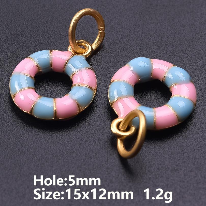 5pcs/Lot Retail Girl Accessories Food Ice Cream Cake Enamel Charms For Jewelry Making Supplies Candy Pendant Chinese Gold Color