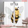 2pcs 2D Flat Printing Drapes Cute Bee Flower Fly Fabric Without Electricity Seasonal Party & Holiday Decor for Festive Wall