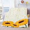 Sunflower Cute Floral Fleece Flannel Blanket Lightweight Comfortable Soft Warm Blanket for Bed Couch Sofa Blanket King Full Size
