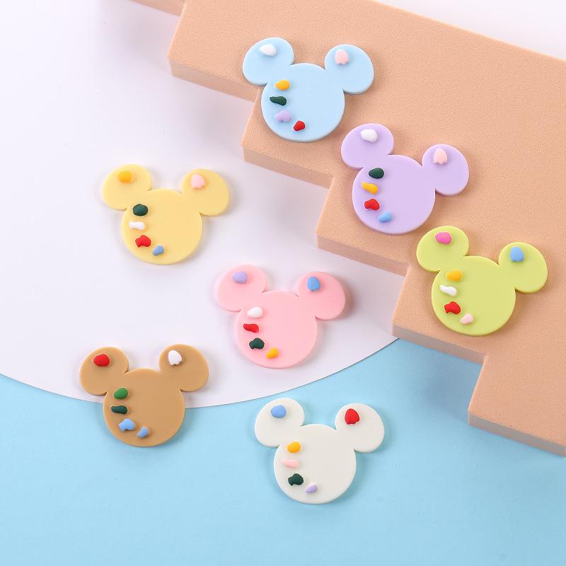Mickey Hand-Painted Resin Ornament & DIY Sticker Set