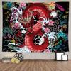 Drachenkunst Wandteppich Chinesische Mythologie Legende Wandteppich Fantasy Drachen Wandteppich Wandbehang für Schlafzimmer Wohnzimmer Heimdekoration
