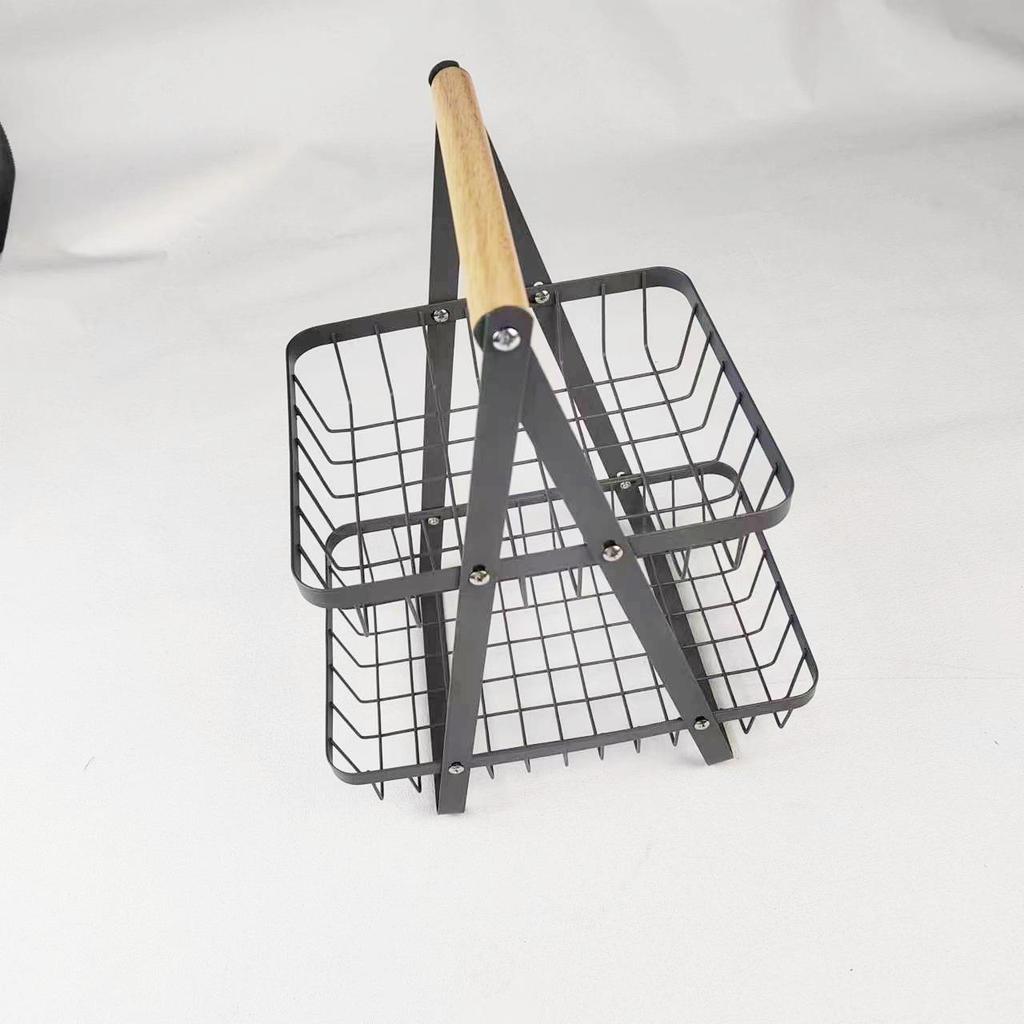 Wrought Iron Multi-Layer Storage Basket: Fruit, Bread, and Vegetable Organizer for Kitchen and Living Room