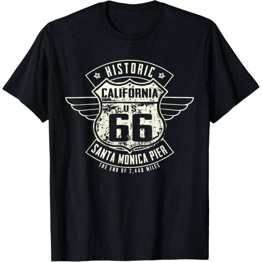 

Vintage Historic California Santa Monica Pier T-Shirt XXXXXL чорний