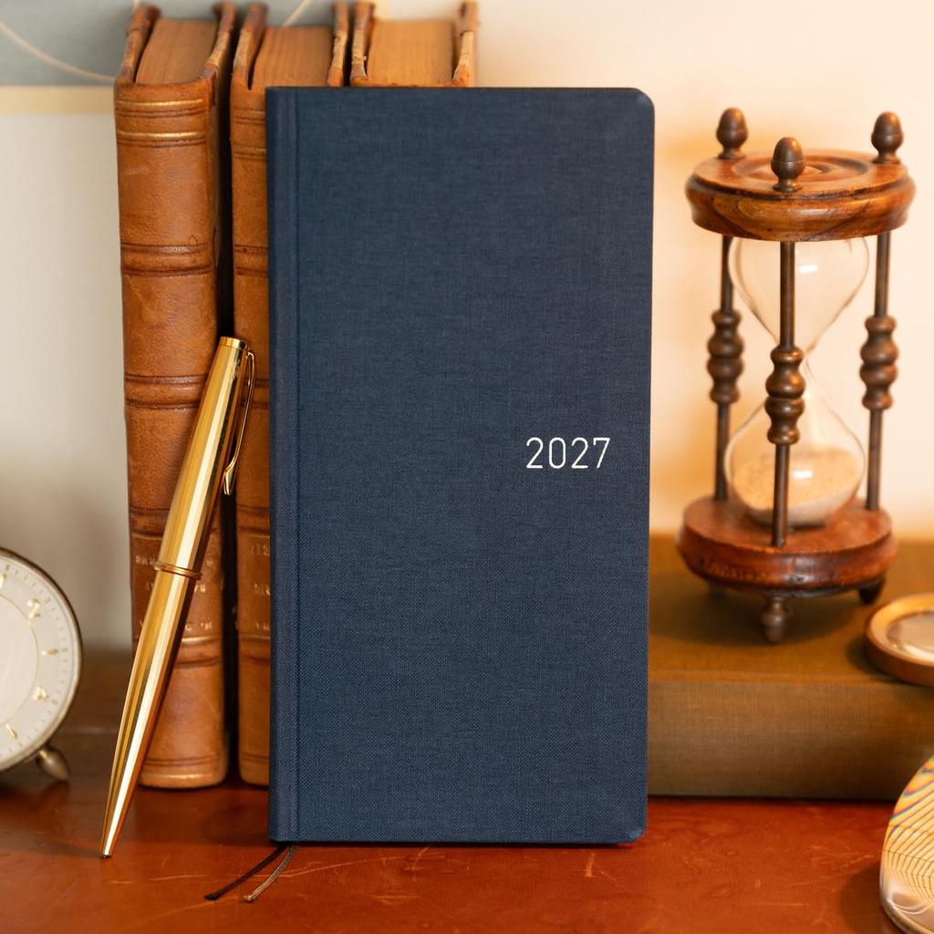 Hobonichi Techo 2027 Weeks January Weekly Weekly Slim Vertical Format Colors/Midnight Blue, Start, Planner, Left-Hand Layout,