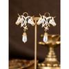 Enamel Relief National Style New Chinese Plum Blossom Earrings Medieval Vintage Gorgeous Retro Old Earrings