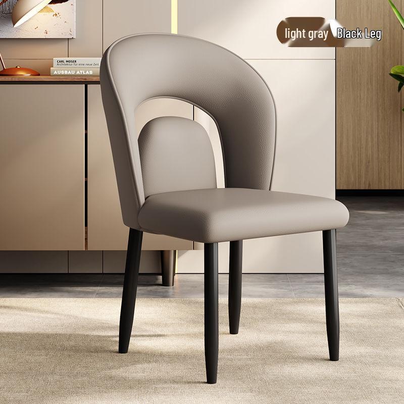 Italian Modern Minimalist Dining Chair, Light Luxury Casual for Dining Table, Hotel, or Mahjong with Backrest.
