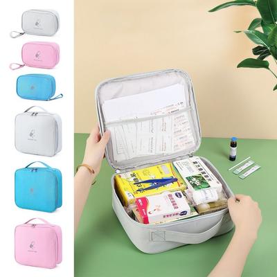 Large Capacity Medicine Bag Pink/Blue/Grey Storage Bag Multifunctional Emergency Kits  Outdoor