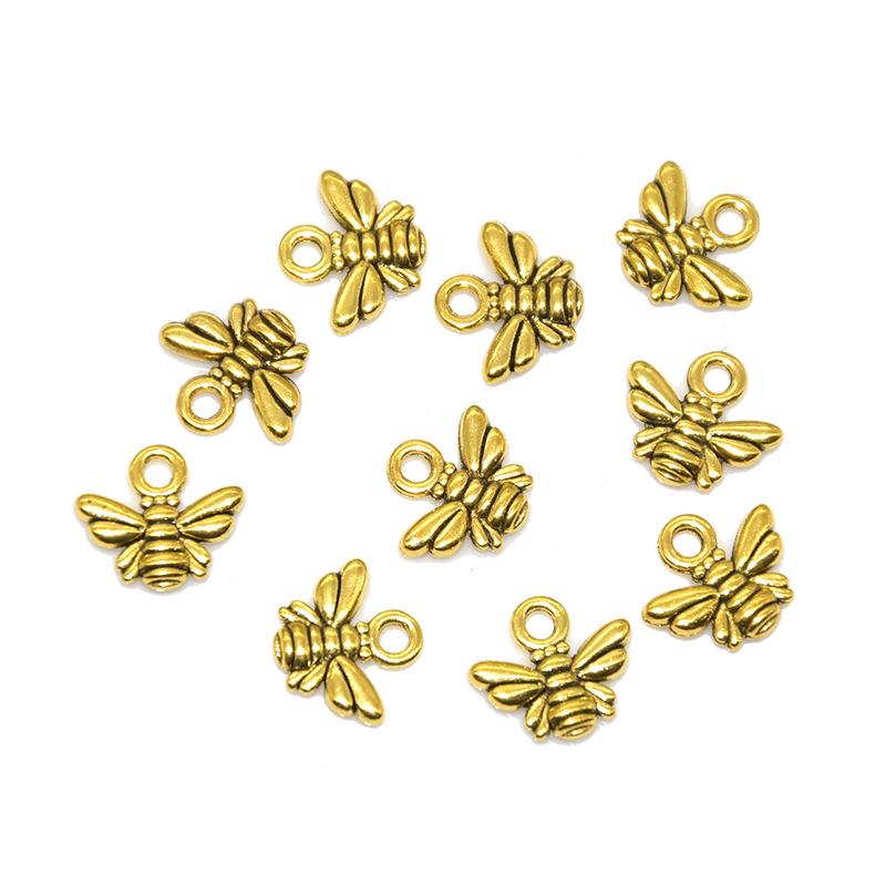 Multicolor Retro Little Bee Alloy Pendant for DIY Jewelry Necklace/Bracelet Charm