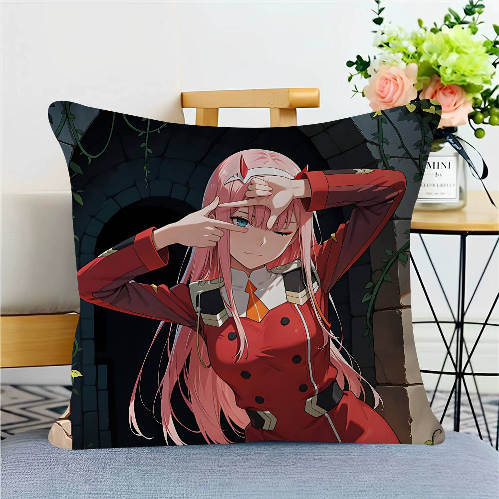 

Аниме FRANXX Zero-Two Наволочка Чехол для подушки Декор Наволочка Принт Чехол для подушки Для дивана 16x16Inch