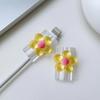 2Pcs Flower Charger Cable Protector, Non-Slip Mobile Phone Charging Cord Saver, Universal Data Wire End Protection Wrap Cover