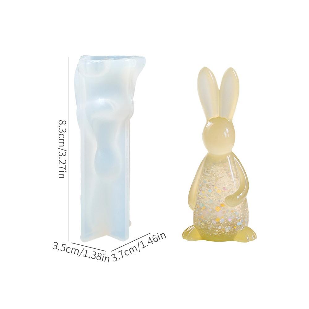 New Embossed Pattern Bunny Tray Mold 3D Design DIY Resin Molds Eco-Friendly Reusable Plaster Mold Home Decor