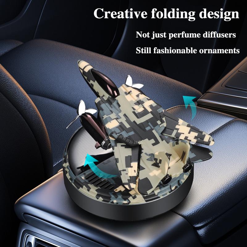 New Solar Fighter Car Air Freshener Propeller Rotate Perfume Fragrance Decoration Flavoring Supplies Interior Accessories