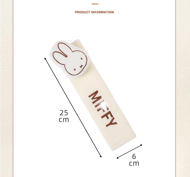 Cute Miffy Seat Belt Covers and Shoulder Pads for Soft and Protects Shoulders and Reduces Suitable for Children and Set of Cute Car Travel Unofficial